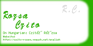 rozsa czito business card